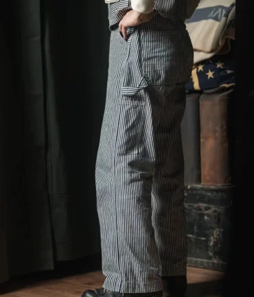 Vintage Denim Railroad Conductor Trousers