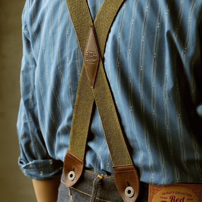 Vintage Adjustable Cowhide Suspenders - Image 4