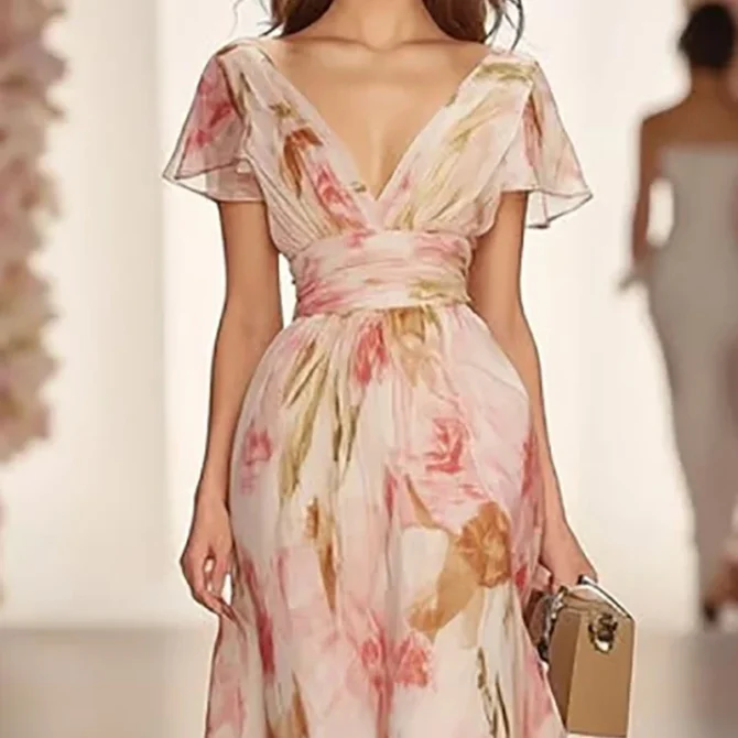 Ladies Elegant Evening Gown Office Dress - Image 5