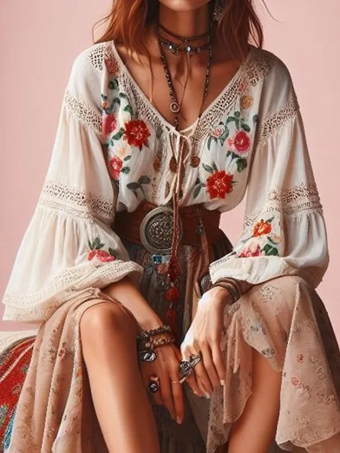 Blouse Shirt Bandage Soft Tops - Image 2