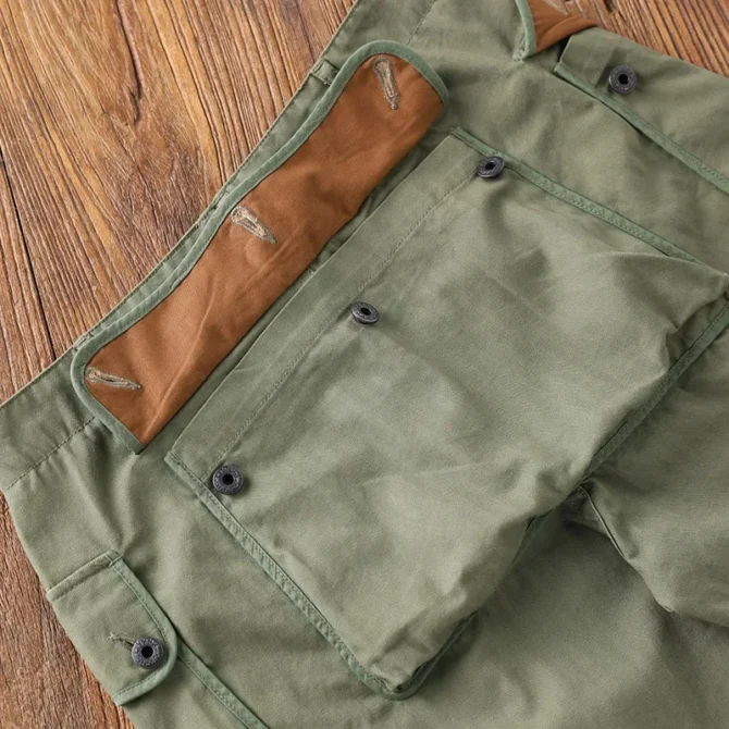 P44-0003 WW2 US Military Style 7.5oz USMT HBT Bermuda Mens Super Top Quality Cotton Vintage Casual Durable Stylish Cargo Shorts
