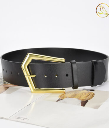 Genuine Leather Skirt Coat Ins Belt Pin Buckle