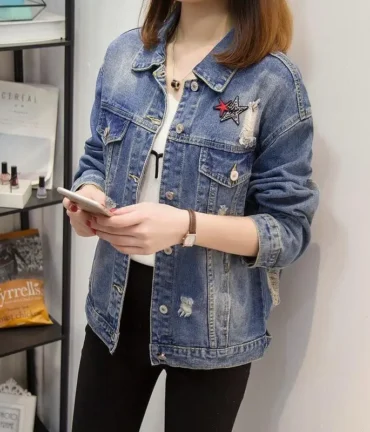 Denim Jean Bomber Jackets Coats