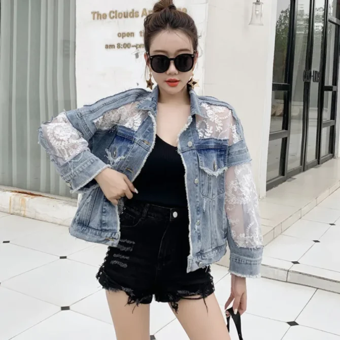 Lace Short Jeans Jackets - Image 2
