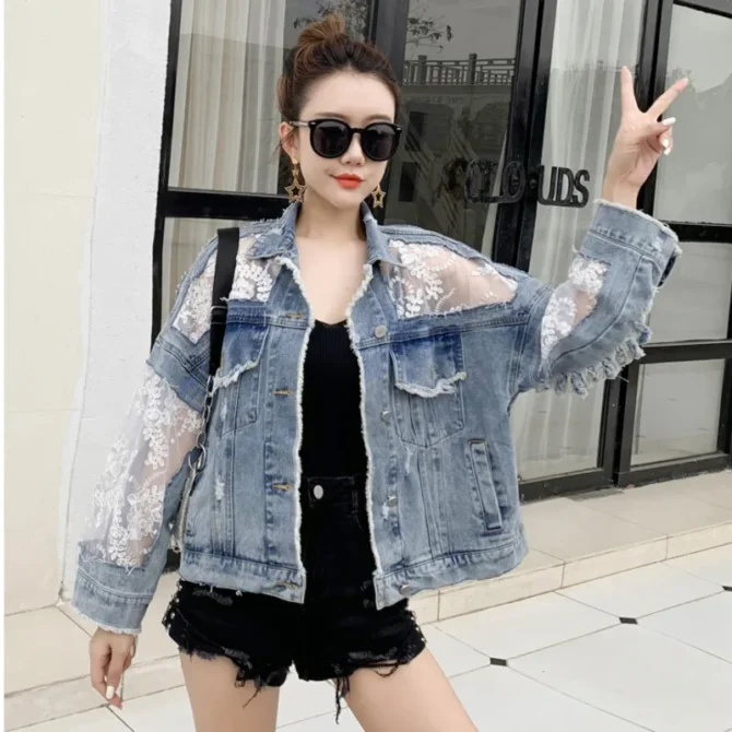 Lace Short Jeans Jackets - Image 3