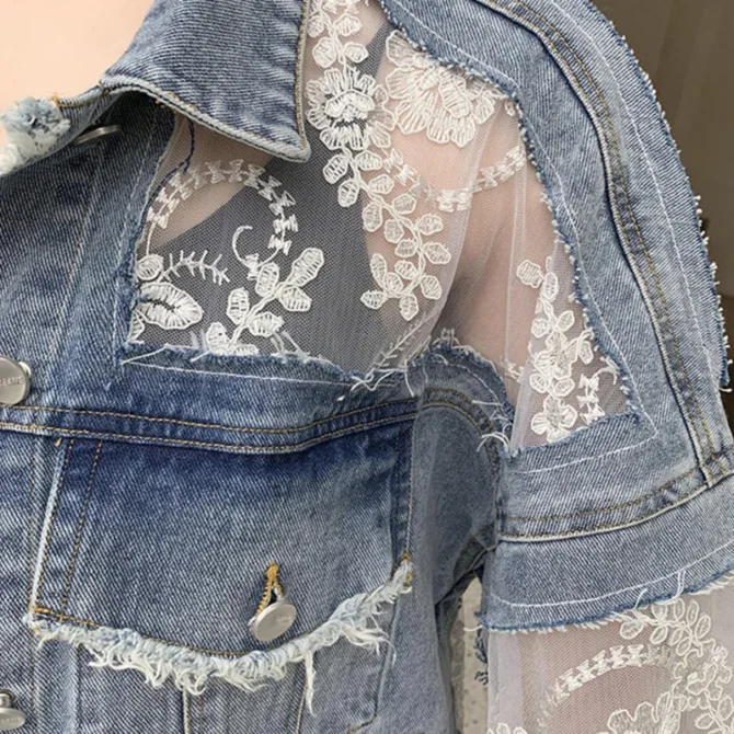 Lace Short Jeans Jackets - Image 6
