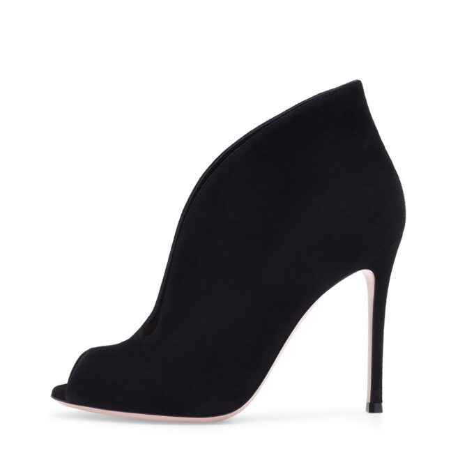 European and American Womens Open Toed Fish Mouth Ankle Boots, Large Size Womens Shoes - Image 9