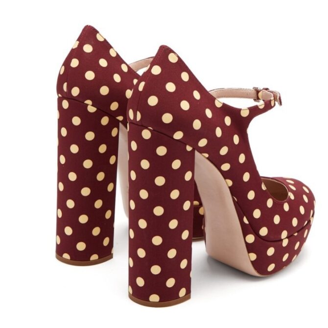 Thick Sole Shoes Mary Jane High Heels - Image 3