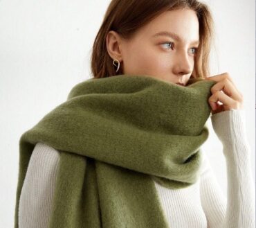 Cross-border Exclusive For New Mohair Solid Color Joker Scarf Girls High Sense Thick Couple Scarf Shawl 