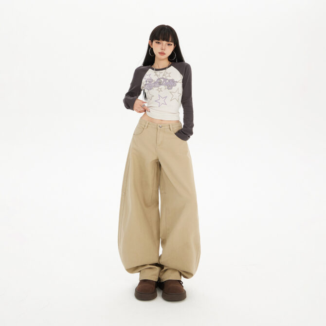 Loose Banana Versatile Jeans Trousers - Image 3