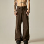 American Style Trendy Brand Deconstruction Design Sense Workwear Casual Pants Men's Street Retro Stitching Pleated Straight Pants