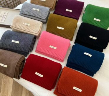 Solid Color Wool Scarf Australian Cashmere Scarf New All-match Winter Warm Pin For Boys And Girls