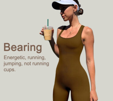 Belly Tinting Hip Hip Hip Yoga Suit Removable Chest Pad Square Collar Jumpsuit Outer Wear Sports Fitness Jumpsuit