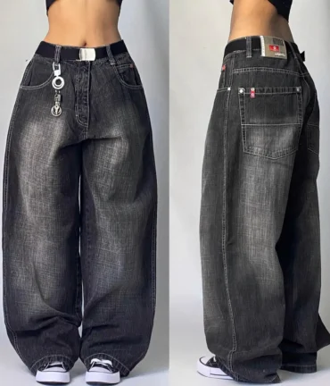 Embroidered Baggy Jeans Vintage