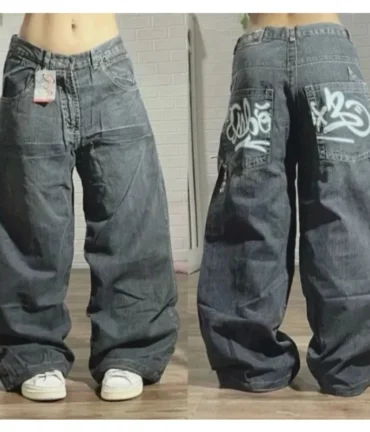 Embroidered Baggy Jeans Vintage
