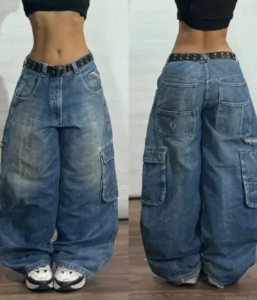 Embroidered Baggy Jeans Vintage