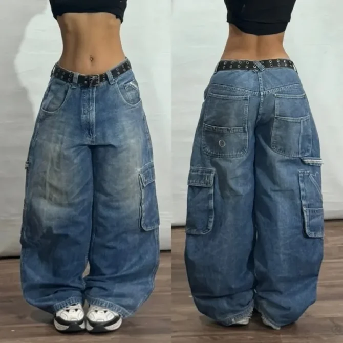 Embroidered Baggy Jeans Vintage - Image 6