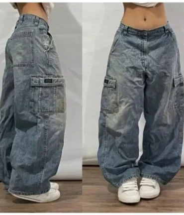 Embroidered Baggy Jeans Vintage