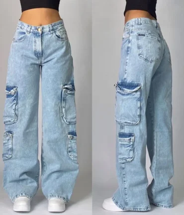 Embroidered Baggy Jeans Vintage