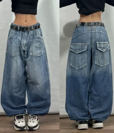 Embroidered Baggy Jeans Vintage