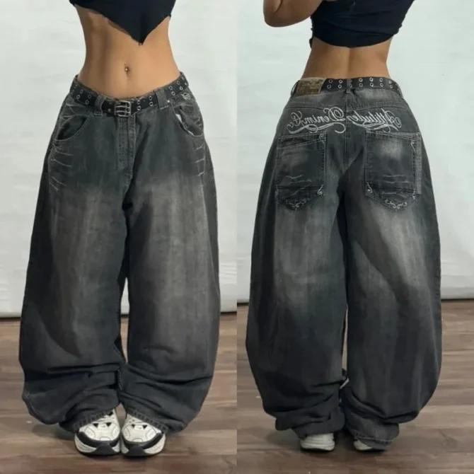 Embroidered Baggy Jeans Vintage - Image 8