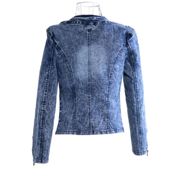 Denim Jacket Sequins Outerwear Vintage - Image 5