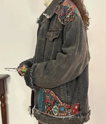 Vintage Boho Embroidery Denim Jacket