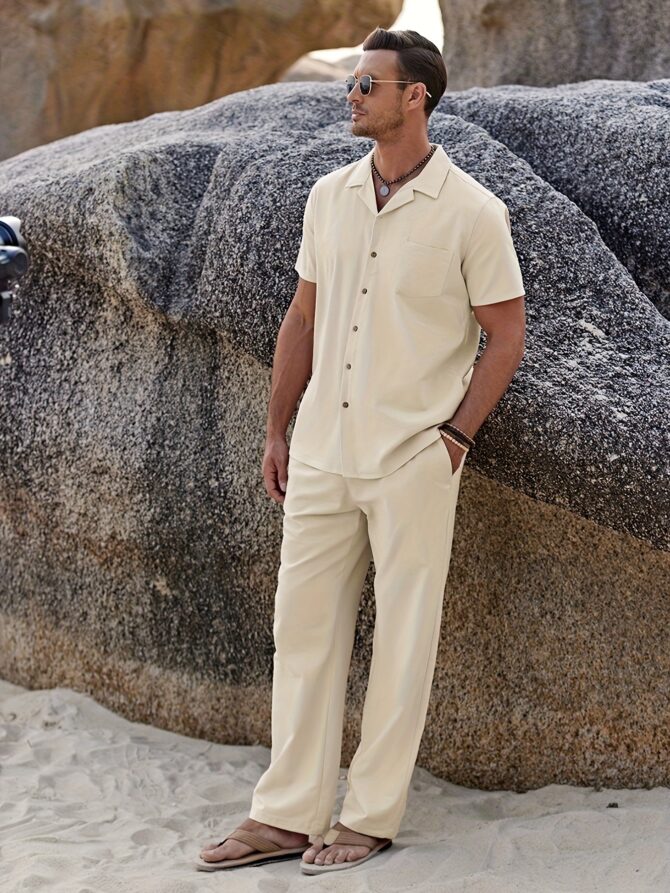 Chic Premium Men's 2 Piece Shirt with Fit Pants - Image 2