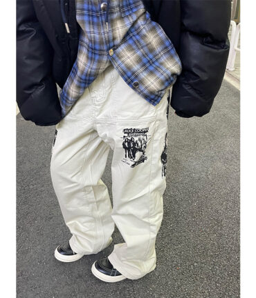 Hip Hop Print Jeans Men's Spring