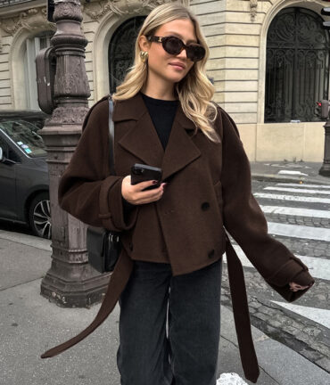 Elegant Double Breasted Woolen Coat