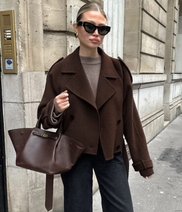 Elegant Double Breasted Woolen Coat