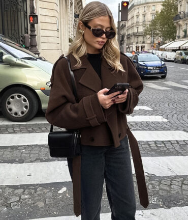 Elegant Double Breasted Woolen Coat