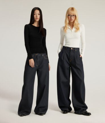 Jetzhan Women's Clothing Original Cow Retro Wide Leg Jeans New American Classic Wide Leg Casual Trousers Women