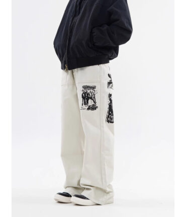 Hip Hop Print Jeans Men's Spring