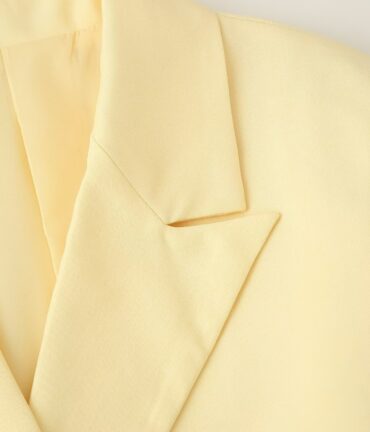 Elegant Waist Controlled Lace up Wide Shoulder Blazer