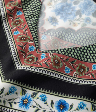 Red Mixed Floral Chevron Pattern Dip Hem Spaghetti Straps Tank