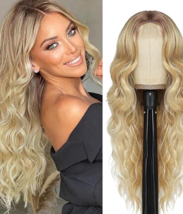 跨境假发欧美女士小蕾丝中分大波浪长卷发头套 Lace wigs一件代发