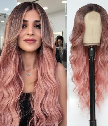 跨境假发欧美女士小蕾丝中分大波浪长卷发头套 Lace wigs一件代发