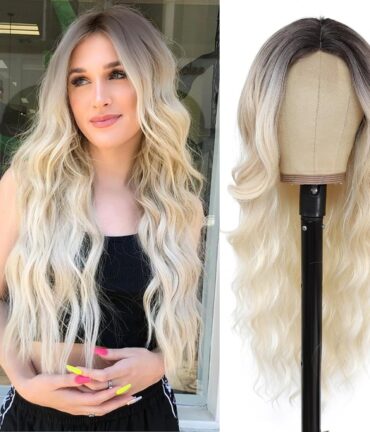 跨境假发欧美女士小蕾丝中分大波浪长卷发头套 Lace wigs一件代发