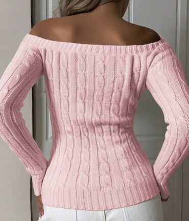 Minimalist off Shoulder Sleeve Sweater