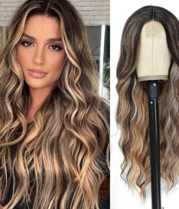 跨境假发欧美女士小蕾丝中分大波浪长卷发头套 Lace wigs一件代发