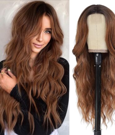 跨境假发欧美女士小蕾丝中分大波浪长卷发头套 Lace wigs一件代发