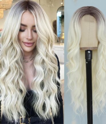 跨境假发欧美女士小蕾丝中分大波浪长卷发头套 Lace wigs一件代发