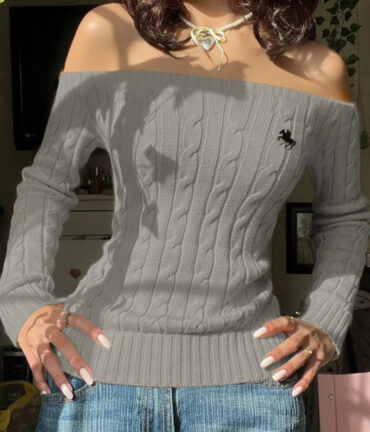 Minimalist off Shoulder Sleeve Sweater