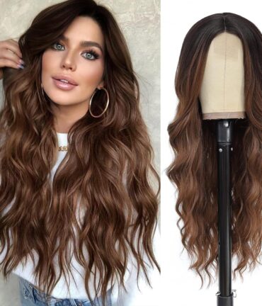 跨境假发欧美女士小蕾丝中分大波浪长卷发头套 Lace wigs一件代发