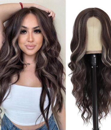 跨境假发欧美女士小蕾丝中分大波浪长卷发头套 Lace wigs一件代发