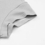 gray textured loose fit t shirt and drawstring pants set