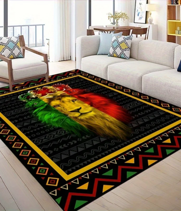 Lion Print Area Rugs Modern African