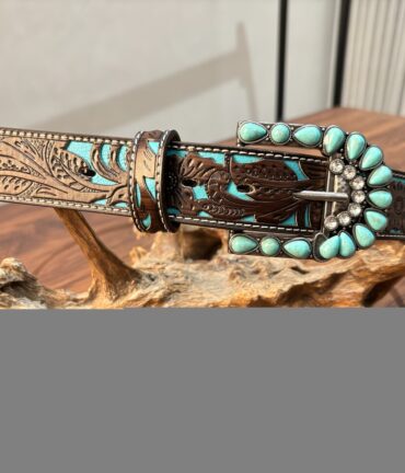 western belt with detachable buckle