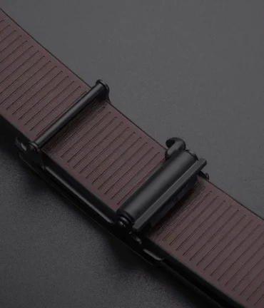 Men's Belt with Automatic Alloy Buckle Waistband